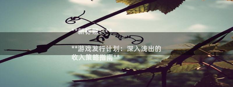 新宝gg–创造奇迹：**新标题：**

**游戏发行计划：深入浅出的
收入策略指南**