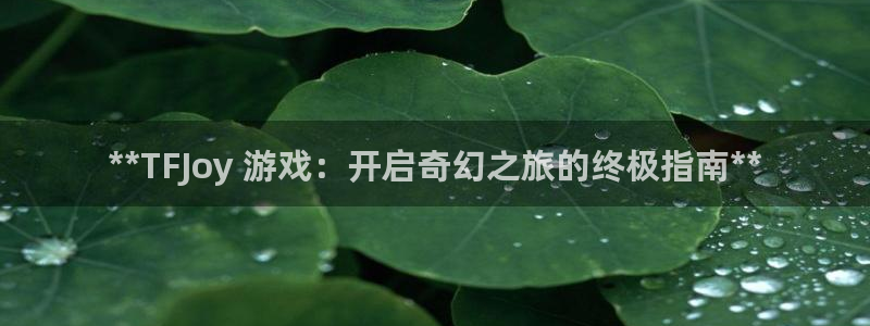 新宝gg平台—创造奇迹：**TFJoy 游戏：开启奇幻之旅的终极指南**