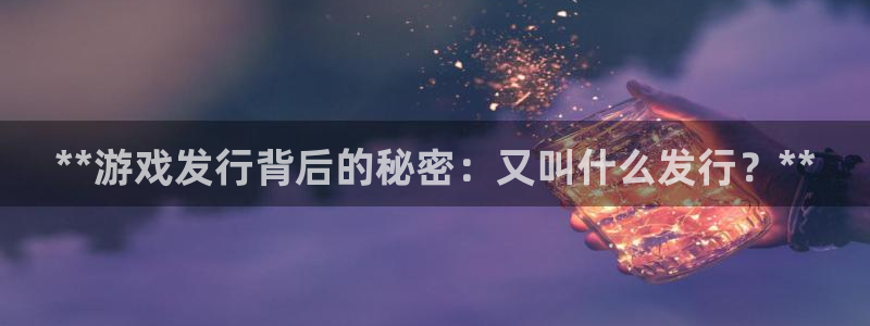 新宝gg一创造奇迹登陆新：**游戏发行背后的秘密：又叫什么发行？**